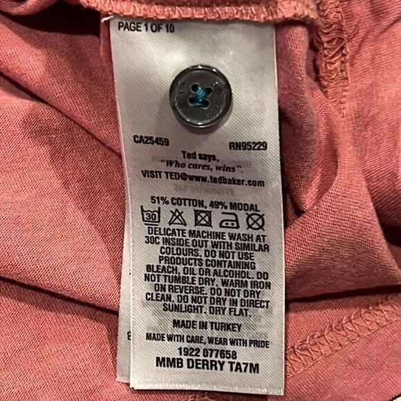 Ted Baker size 6 Large polo shirt made in Turkey - Picture 8 of 8